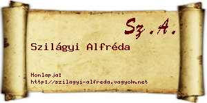 Szilágyi Alfréda névjegykártya